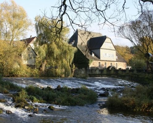 idyllische natur rund um das förderinternat landschulheim steinmühle für schwererziehbare und hochbegabte schülerinnen und schüler in marburg, hessen